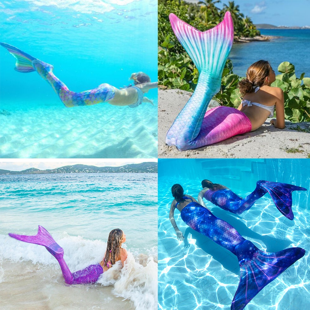 กระโปรงนางเงือก-หางนางเงือก-ชุดว่ายน้ำนางเงือก-ชุดว่ายน้ำสตรี-ชุดว่ายน้ำสบาย-ๆ-ผ้านุ่ม-สีน่ารัก