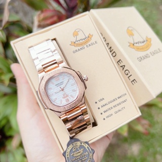 นาฬิกาข้อมือผู้หญิง สินค้าแท้ 100% กันน้ำ สายสแตนเลส นาฬิกาแฟชั่น หน้าปัดสี่เหลี่ยม ราคาถูก