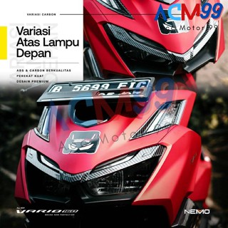 ฝาครอบ Nemo สําหรับ Honda Vario 160 ฝาครอบไฟหน้าคาร์บอน