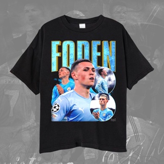 เสื้อยืดแขนสั้นเสื้อยืด พิมพ์ลาย Manchester City PHIL FODEN สําหรับผู้ชาย และผู้หญิงS-5XLS-5XL