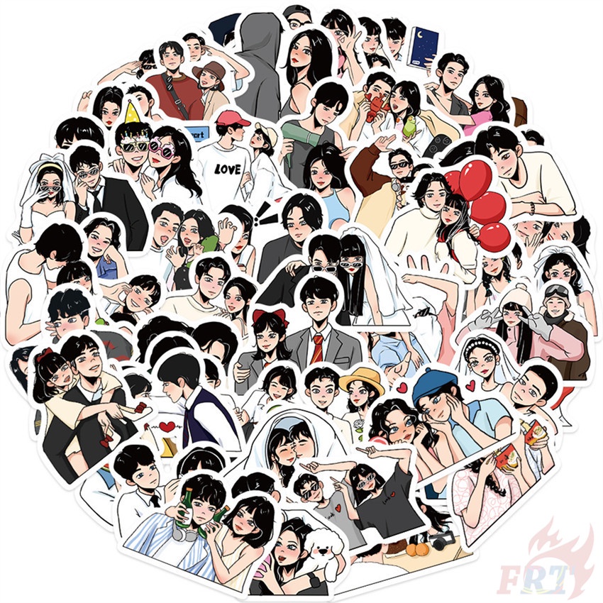 Sweet Couple . Love Relationship Guide Series 01 Stickers 60Pcs/Set DIY ...