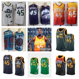 Utah Jazz #45 Donovan Mitchell เสื้อสเวตเตอร์ของเสื้อบาสเก็ตบอล NBA Jersey