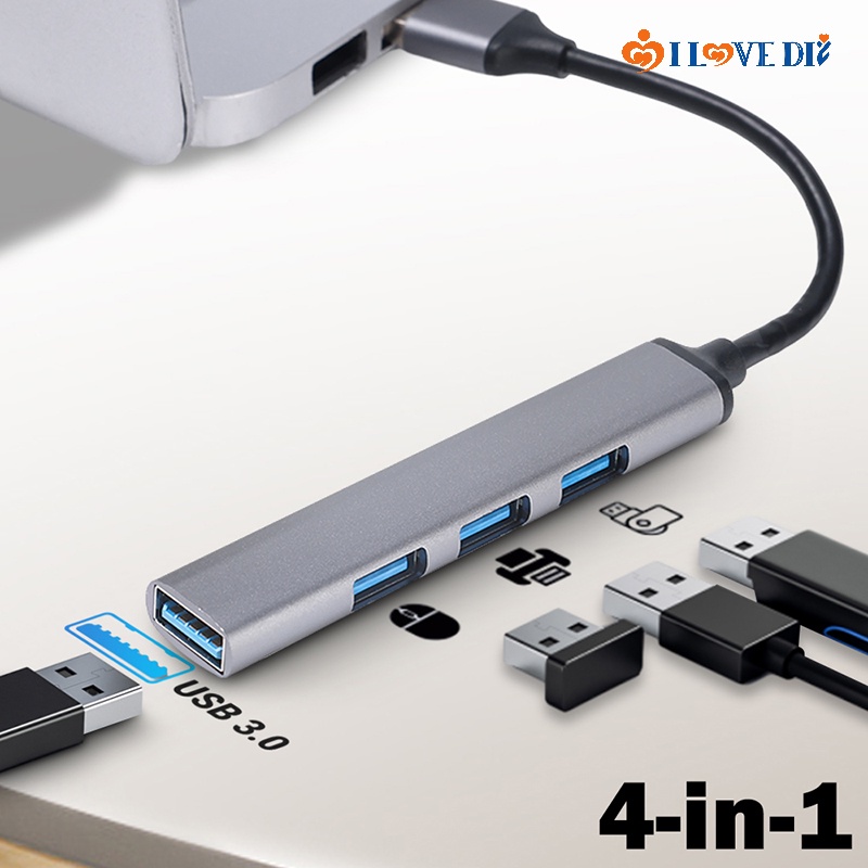 อะแดปเตอร์ถ่ายโอนข้อมูล-usb-4-พอร์ต-สะดวกสบาย-ฮับเชื่อมต่อแล็ปท็อป-อเนกประสงค์-ตัวขยายการถ่ายโอนข้อมูลแท็บเล็ต-type-c