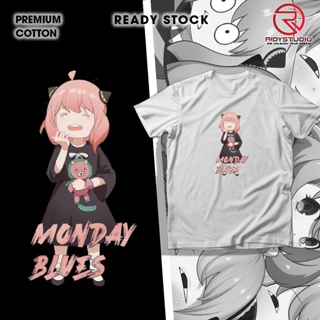 แฟชั่นใหม่ล่าสุด [Ready Stock]Baju Anya forger monday blues spy x family loid yor T Shirt Unisex Tee_01