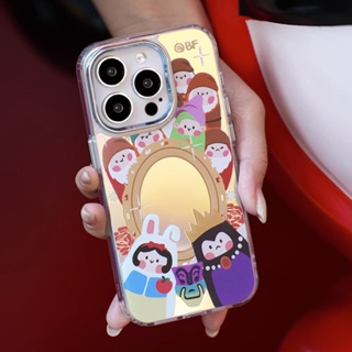 เคสโทรศัพท์มือถือ TPU ลายการ์ตูนสโนว์ไวท์ พร้อมกรอบเลนส์ สําหรับ Iphone 14 Pro Max 11 12 13 Pro Max XR XS