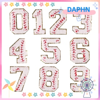 Daphs แผ่นแพทช์ตัวเลข 0-9 3 นิ้ว 20 ชิ้น สําหรับเสื้อแจ็กเก็ต เสื้อกีฬา