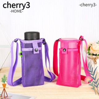 Cherry3 ฝาครอบขวดน้ํา แบบพกพา พร้อมสายคล้องตาข่าย อุปกรณ์เสริม สําหรับตั้งแคมป์