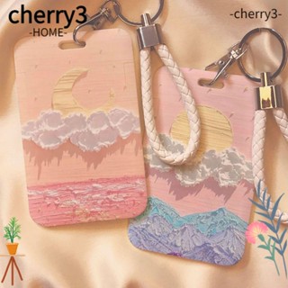 Cherry3 กระเป๋าใส่บัตรเครดิต บัตรรถบัส พลาสติก น่ารัก สําหรับผู้ชาย ผู้หญิง