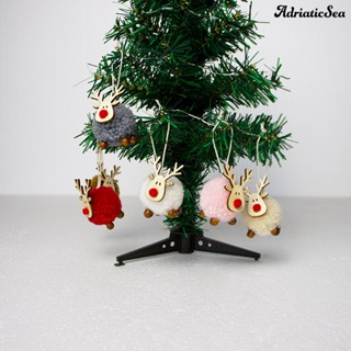 [COD]☃จี้ไม้สักหลาด รูปกวางน่ารัก สําหรับแขวนตกแต่งต้นคริสต์มาส