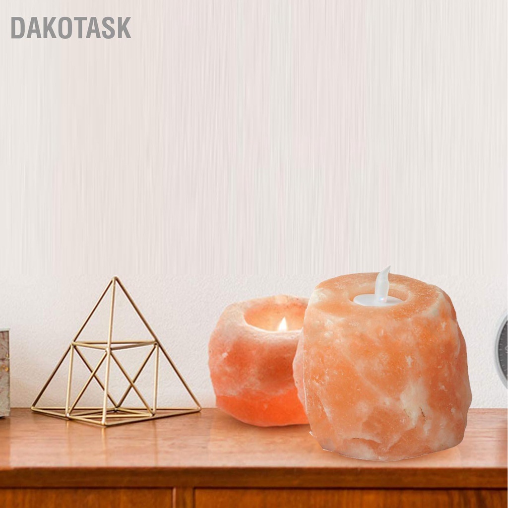 dakotask-โคมไฟเทียนเกลือคริสตัลกลิ่นผ่อนคลายสีส้มธรรมชาติโคมไฟตกแต่งโต๊ะ