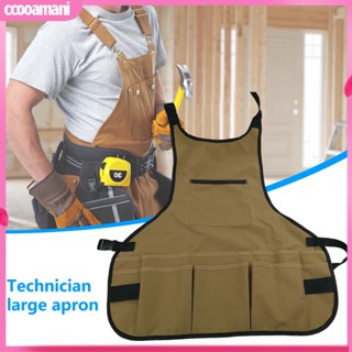Ccooamani|  ผ้ากันเปื้อน กันน้ํามัน กันสกปรก ปรับได้ สะดวก พร้อมกระเป๋าใส่เครื่องมือหลายช่อง สําหรับทุกเพศ ทุกวัย
