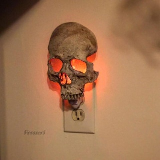 [Fenteer1] โคมไฟหัวกะโหลก บรรยากาศสร้างสรรค์ สําหรับตกแต่งบ้านผีสิง เทศกาล