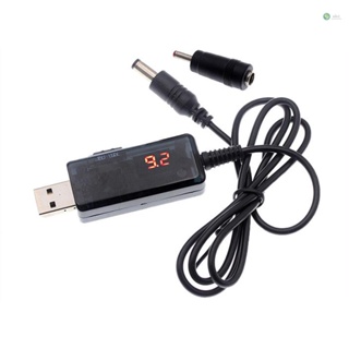 [พร้อมส่ง] สายเคเบิลแปลงสเต็ปอัพ USB DC5V เป็น 9V 12V พร้อมแจ็คกระแสตรง 5.5x2.1/2.5 มม. 3.5x1.35 มม. สําหรับพัดลมเราเตอร์ ไฟ LED