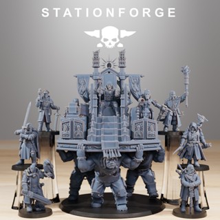 Warhammer Royal Guard ปากกาไวท์เทนนิ่ง 1/48 โมเดลเกมกระดาน War Chess DND Running Team 3D YOVZ