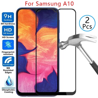 เคสโทรศัพท์มือถือกระจกนิรภัย ป้องกัน 9d สีครีม สําหรับ Samsung a10 Galaxy a 10 10a SamsunGa10