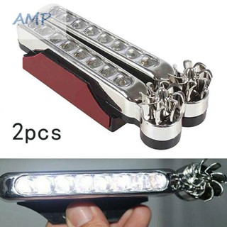 ⚡NEW 8⚡Daytime Running Light 8-LED Accessories Car DRL Parts White Wind Power