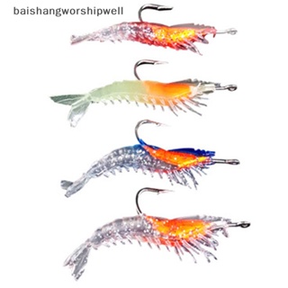 Bath เหยื่อตกปลา รูปกุ้ง ปลาหมึก เรืองแสง 3 กรัม - 60 มม. 4 สี