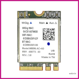 Aod QCA9008 โมดูลการ์ดเครือข่ายไร้สาย WiFi 4600Mbps ความเร็วสูง W0096AC+AD