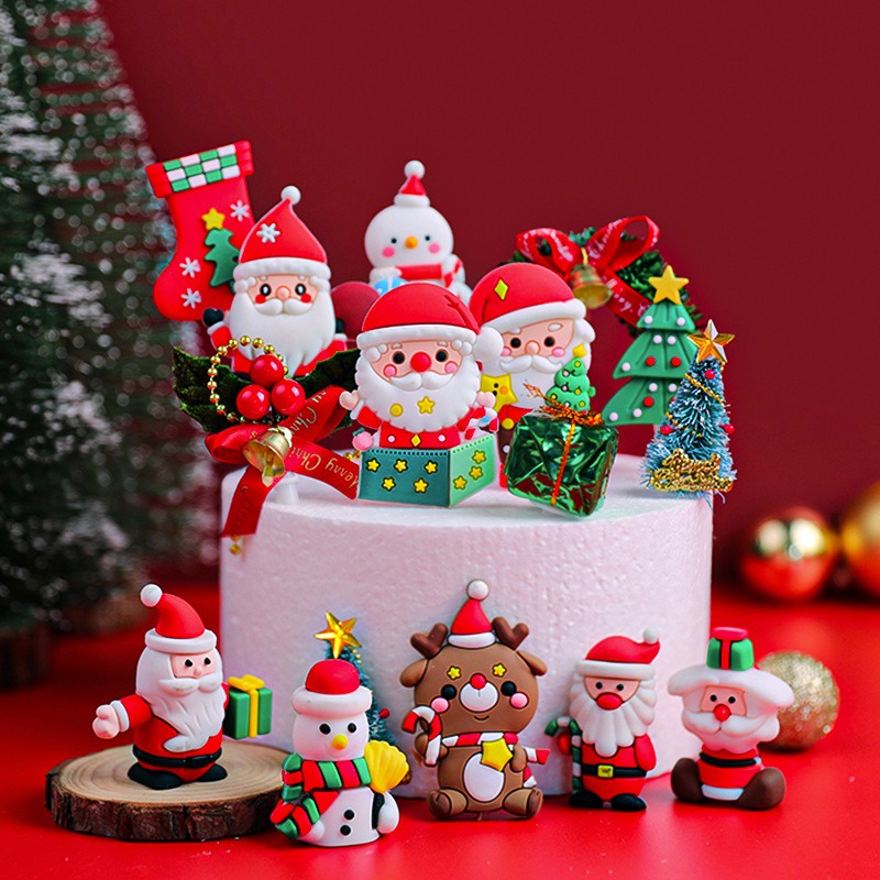 ท็อปเปอร์เค้ก-รูปซานตาคลอส-กวาง-สโนว์แมน-กวาง-ต้นคริสต์มาส-แบบนิ่ม-สําหรับตกแต่งเค้ก-ปีใหม่-ขนมหวาน-เบเกอรี่