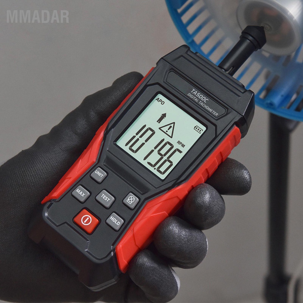 mmadar-ta500a-digital-tachometer-valve-lockable-non-contact-เครื่องวัด-rpm-แบบพกพา-3-ถึง-100000rpm