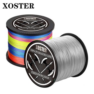 Xoster สายเบ็ดตกปลา PE ถัก 300 ม. 500 ม. 1000 ม. 4 เส้น