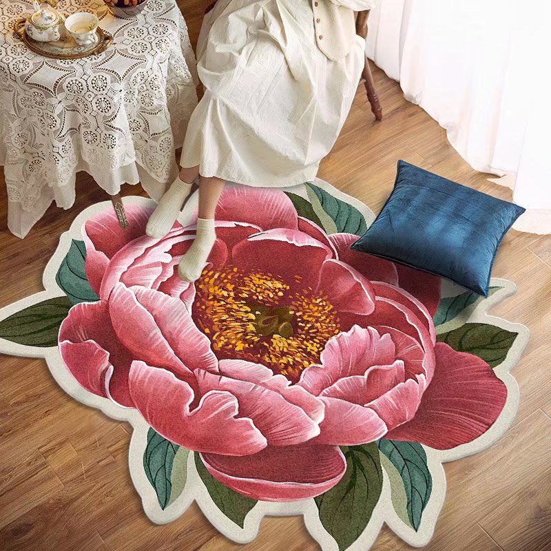 พรมปูพื้น-รูปดอกไม้-กันลื่น-สําหรับแขวนตกแต่งห้องนอน-ห้องนั่งเล่น-โซฟา-โต๊ะกาแฟ