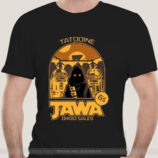 👕✨แฟชั่น4XL 3XL 6XL T เสื้อผู้ชาย T เสื้อขาย Droid Jawa Tatooine สีดำ Tshirts ชายยี่ห้อ Teeshirt ผู้ชายฤดูร้อนผ้าฝ้ายเส
