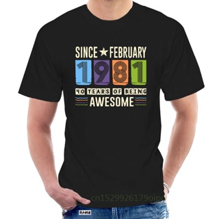 GOOD YFเสื้อคนอ้วน - น่ากลัวตั้งแต่เดือนกุมภาพันธ์198140ปีวันเกิดของขวัญเสื้อยืดวินเทจผ้าฝ้ายTshirt1053R10