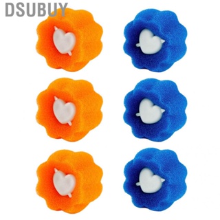 Dsubuy [Ande Online] (6 pieces of mixed colors  heart-shaped/round/flower-shaped random delivery) Reusable ball hair remover cleaning hair-absorbing sticky (6*6cm) Material: Sponge