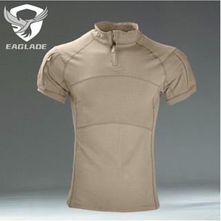 Eaglade เสื้อยืด แขนสั้น ลายกบยุทธวิธี YDJX-FG-DX สีกากี ยืดหยุ่น สําหรับผู้ชาย