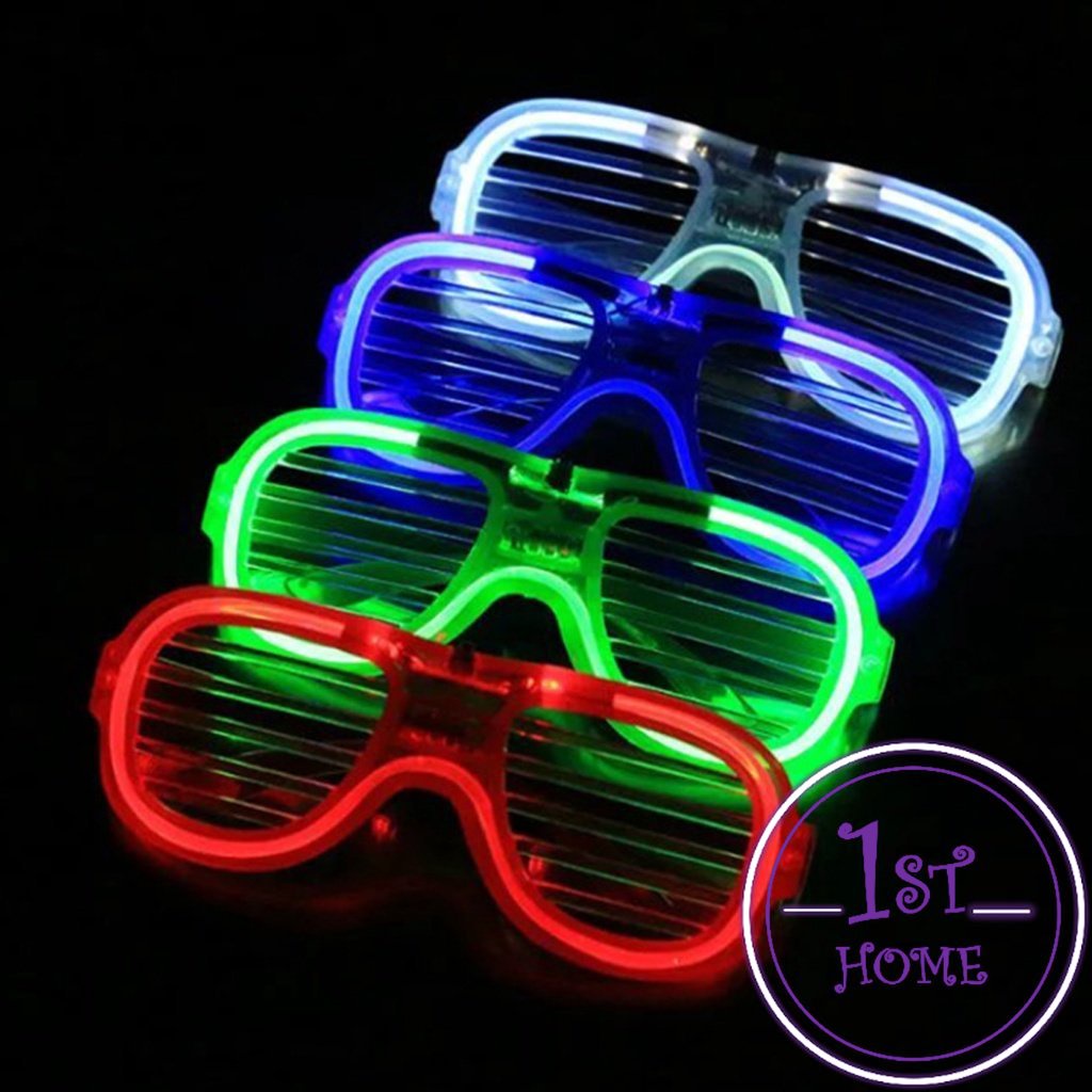 แว่นตาเรืองแสง-แว่นตาเรืองแสง-มีหลอดไฟ-led-คริสต์มาส-luminous-glasses