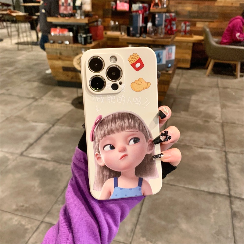 เคสโทรศัพท์มือถือนิ่ม-ลายเด็กผู้หญิงตัวเล็ก-สําหรับ-iphone-14-pro-max-13-pro-max-12-pro-max-11-pro-max-apple-11pro-12pro-13pro-14pro-xs-max-xr-x-6-6s-8-8-7-plus-se2-se3-13-12-mini-d089a-เคสโทรศัพท์