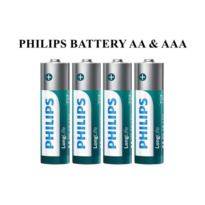 ถ่าน-philips-aa-aaa-1-5v-แพค-4-ก้อน-ของแท้-ใส่นาฬิกาทั่วไป-และรีโมท