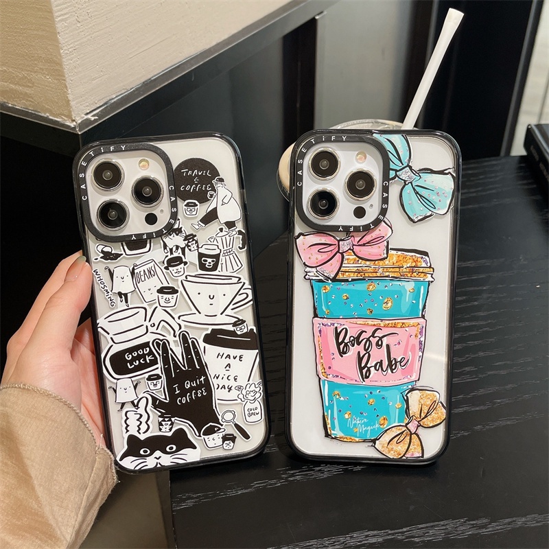 casetifg-เคสโทรศัพท์มือถือ-ซิลิโคนแข็ง-ใส-กันกระแทก-ลายผีเสื้อ-โบว์กาแฟ-พร้อมกล่องชาร์จแม่เหล็ก-สําหรับ-iphone-14-11-12-13-pro-max