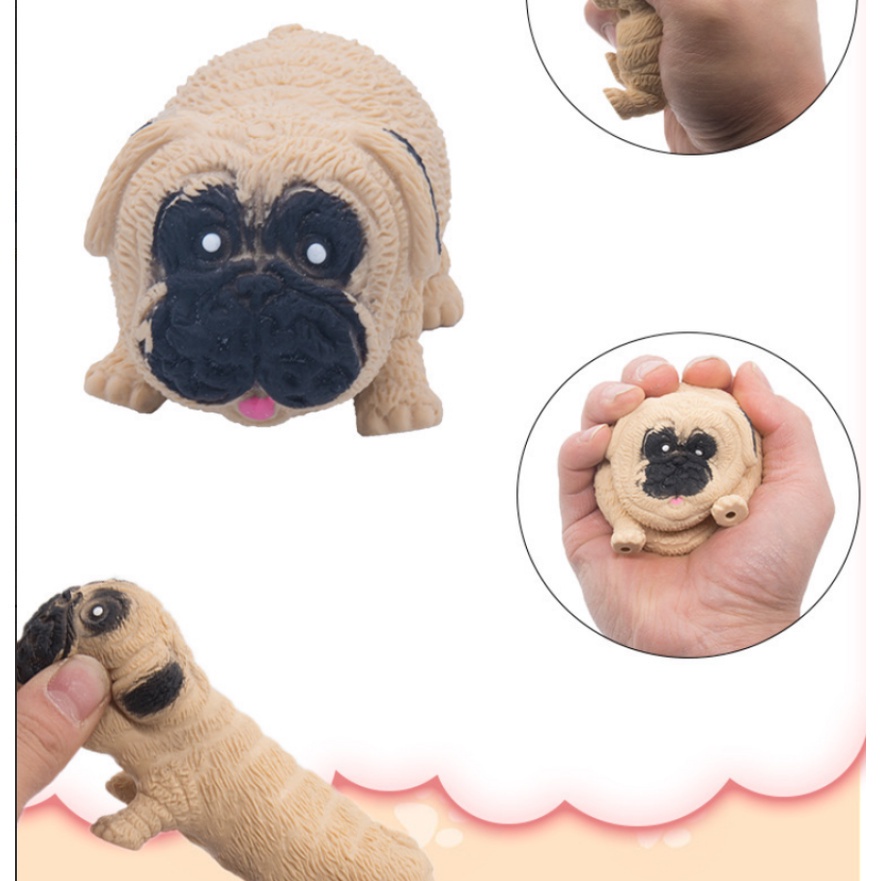 unzip-the-dog-ของเล่นบีบสะท้อน-รูปสุนัข-lala-pug-shar-pei