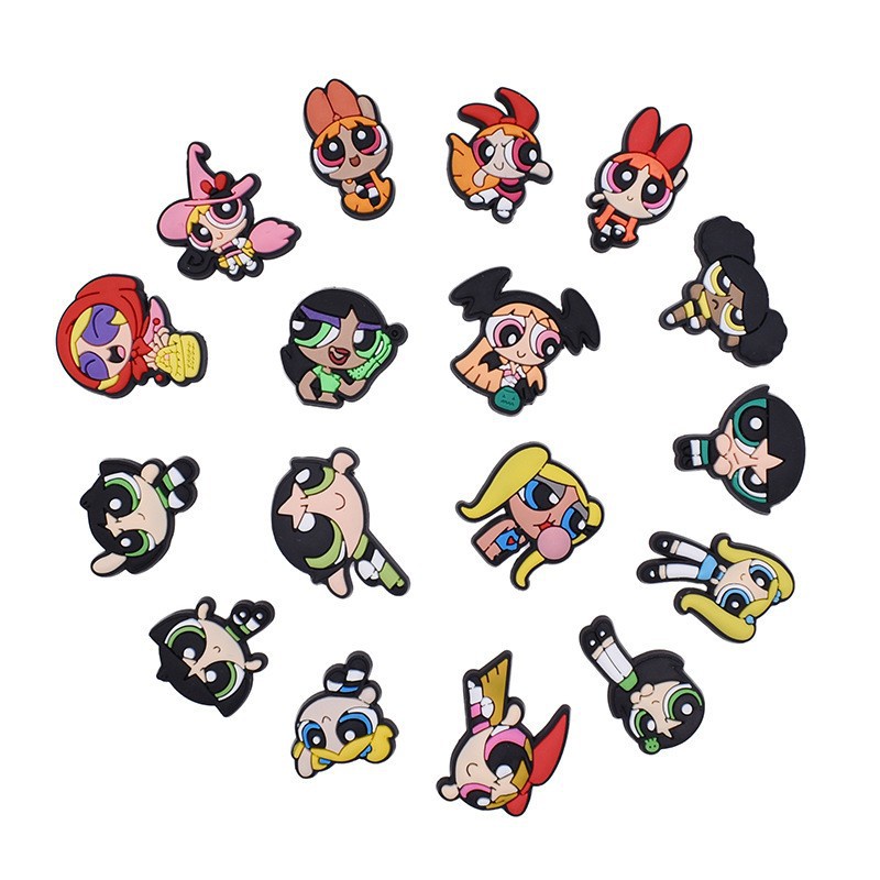 jibitz-croc-powerpuff-girls-jibits-charm-bubbles-shoe-charms-pin-blossom-anime-jibbits-crocks-สําหรับผู้หญิง-ตกแต่งรองเท้า