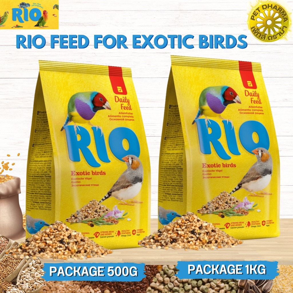 RIO Finches อาหารนกฟินซ์ มีส่วนผสมของธัญพืชนานาชนิด (Package 500G / 1KG ...