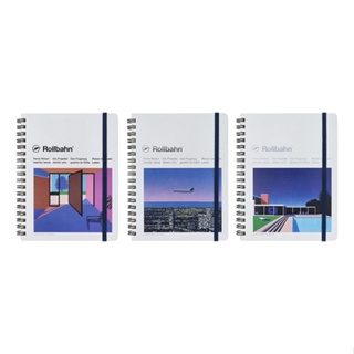 Hiroshi Nagai Rollbahn สมุดโน๊ต แบบเกลียว L Notebook Grid Memo เครื่องเขียน【ส่งตรงจากญี่ปุ่น】