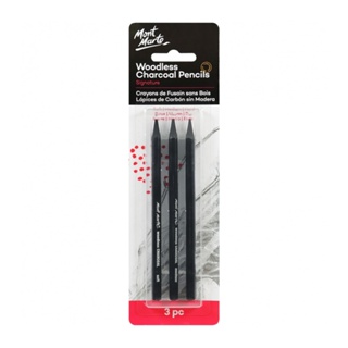 Mont Marte ดินสอ Woodless Charcoal Pencils 3 ชิ้น