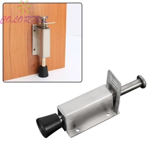 【COLORFUL】Kick Down Foot Operated Door Stop - Satin Stainless Steel Stopper Jammer Stop