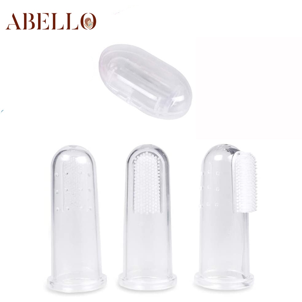 abello-แปรงสีฟันเด็ก-แปรงสีฟันซิลิโคน-แบบสวมนิ้ว-สําหรับเด็ก-แปรงเหงือก-ทําความสะอาดลิ้นเด็ก-นุ่มและปลอดภัย