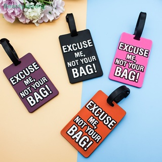 [Beautyupyang] ป้ายแท็ก ซิลิโคน ลายการ์ตูนตัวอักษร Not Your Bag แบบพกพา