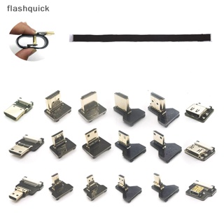 Flashquick อะแดปเตอร์สายเคเบิล FPV Micro Mini HDMI 90 องศา สําหรับถ่ายภาพ