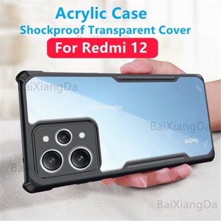 เคสโทรศัพท์มือถืออะคริลิค TPU ใส กันกระแทก สําหรับ Redmi 12 C 12 R 12R 12C 11A 1 2C 11 A Redmi12C Redmi12R Redmi11A 2023