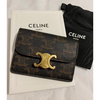 พรี​ ราคา3200 Celine cardholders 60139 หนังแท้ กระเป๋าสตางค์ กระเป๋าเงิน 11*8*3cm