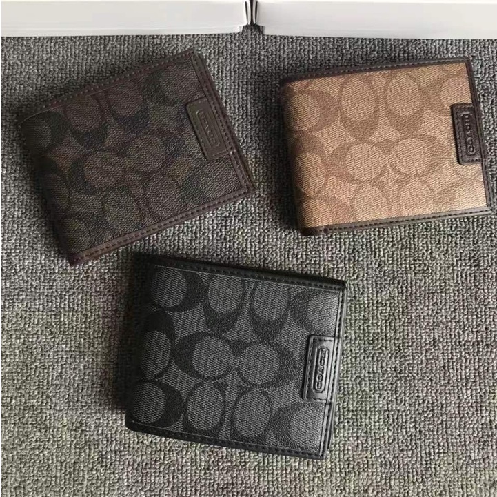 hertiage-compact-id-wallet-f74736-กระเป๋าสตางค์ผู้ชายใบสั้น-แท้-coac-h-กะทัดรัด-กระเป๋าสตางค์สองพับ