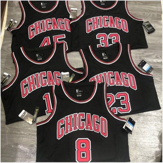 เสื้อกีฬาแขนกุด ลาย NBA Jersey Chicago Bulls Michael Jordan สไตล์คลาสสิก พลัสไซซ์ 190971