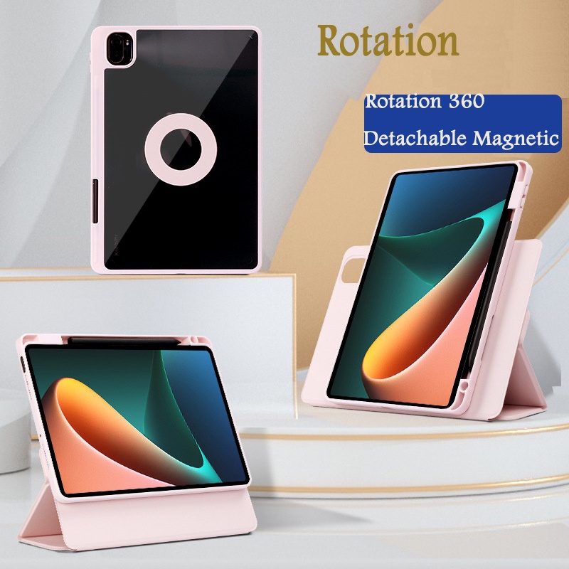 หมุนได้-720-เคสอะคริลิคใส-แบบแม่เหล็ก-ถอดออกได้-สําหรับ-xiaomi-pad-6-5-pro-11-นิ้ว-redmi-pad-10-61-นิ้ว-2022-6-5-2023-11-นิ้ว