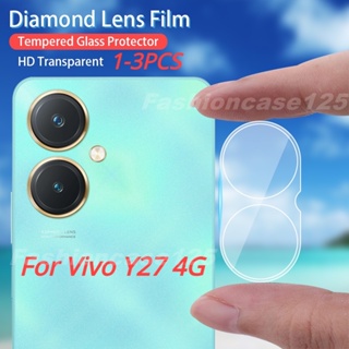 ฟิล์มกระจกนิรภัยกันรอยเลนส์กล้อง HD แบบใส กันรอยขีดข่วน สําหรับ Vivo Y27S Y27 5G 4G VivoY27 Y 27 2023 3 ชิ้น