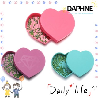 Daphne ภาพวาดปักครอสติกรูปหัวใจประดับเพชรสําหรับตกแต่งเล็บ